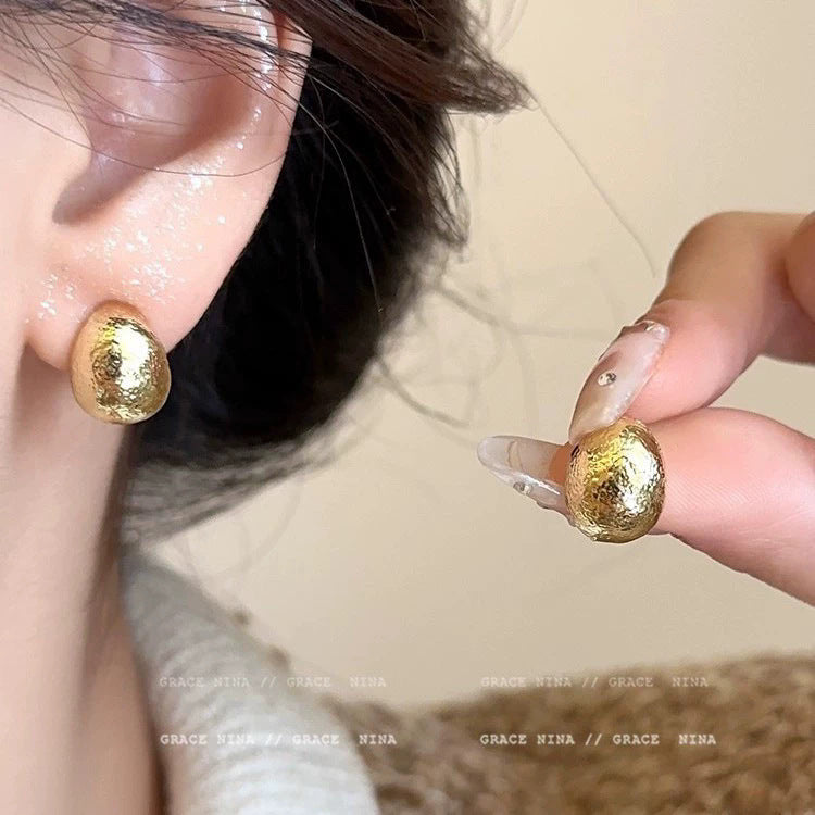 Women's Needle Retro Geometric Metal Niche Temperament High-grade Earrings