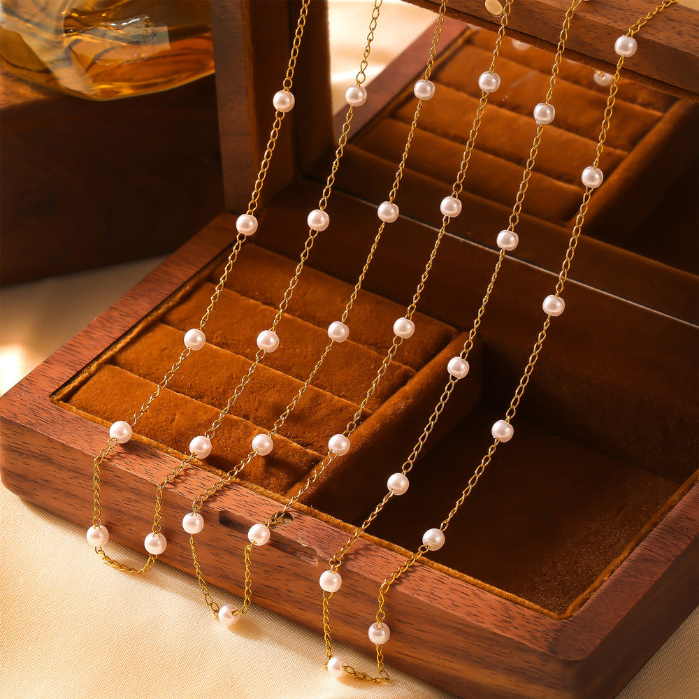 Style Elegant Niche Minimalist Gentle Shell Pearls Jewelry Set