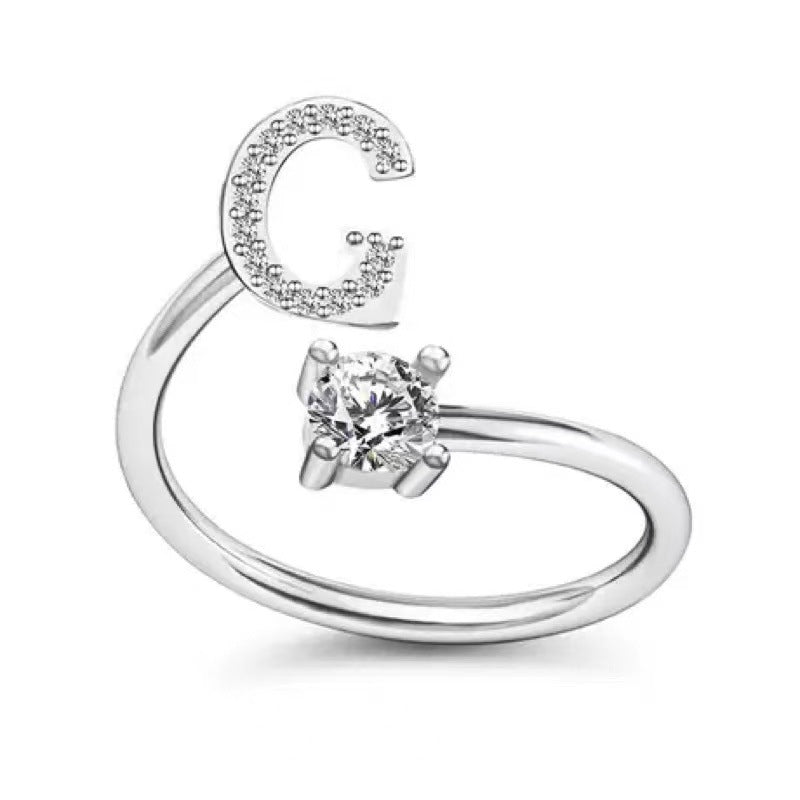 English Letters Adjustable Mouth Fashionmonger Ornament Rings