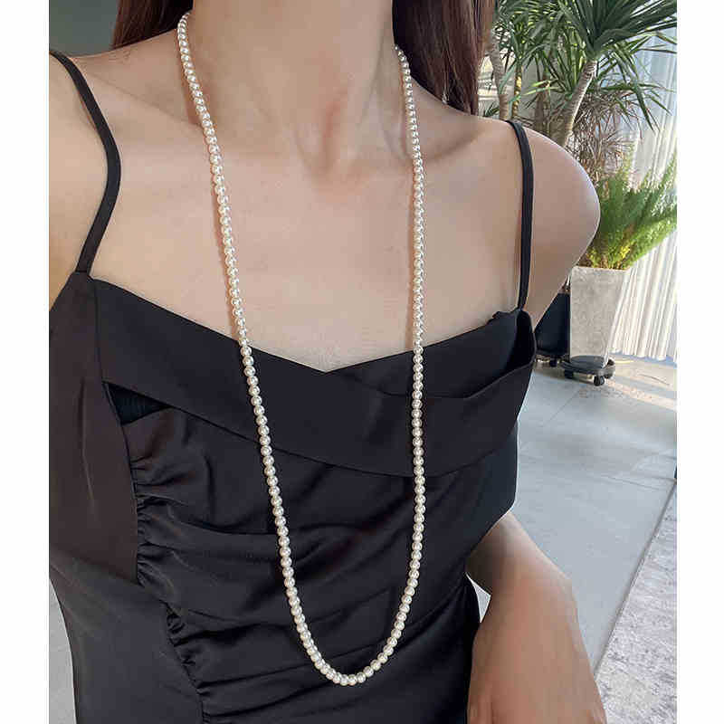 Women's Long Pearl Elegant Fashionable Super Twin Necklaces