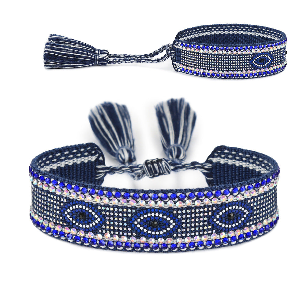 Female Blue Eyes Creative Hand Rope Bracelets