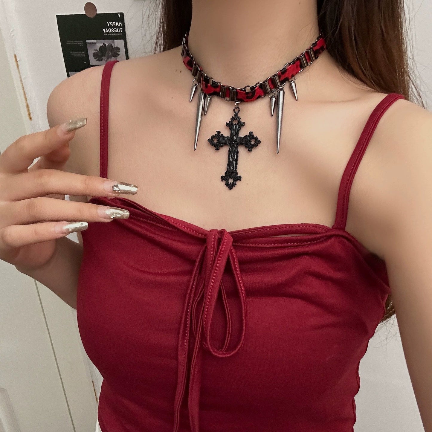 Style Buckle Female Sweet Cool Hot Personalized Hip Hop Simple Collar
