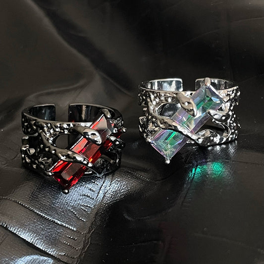 Thorn Open Ruby High-grade Index Finger Sweet Cool Rings