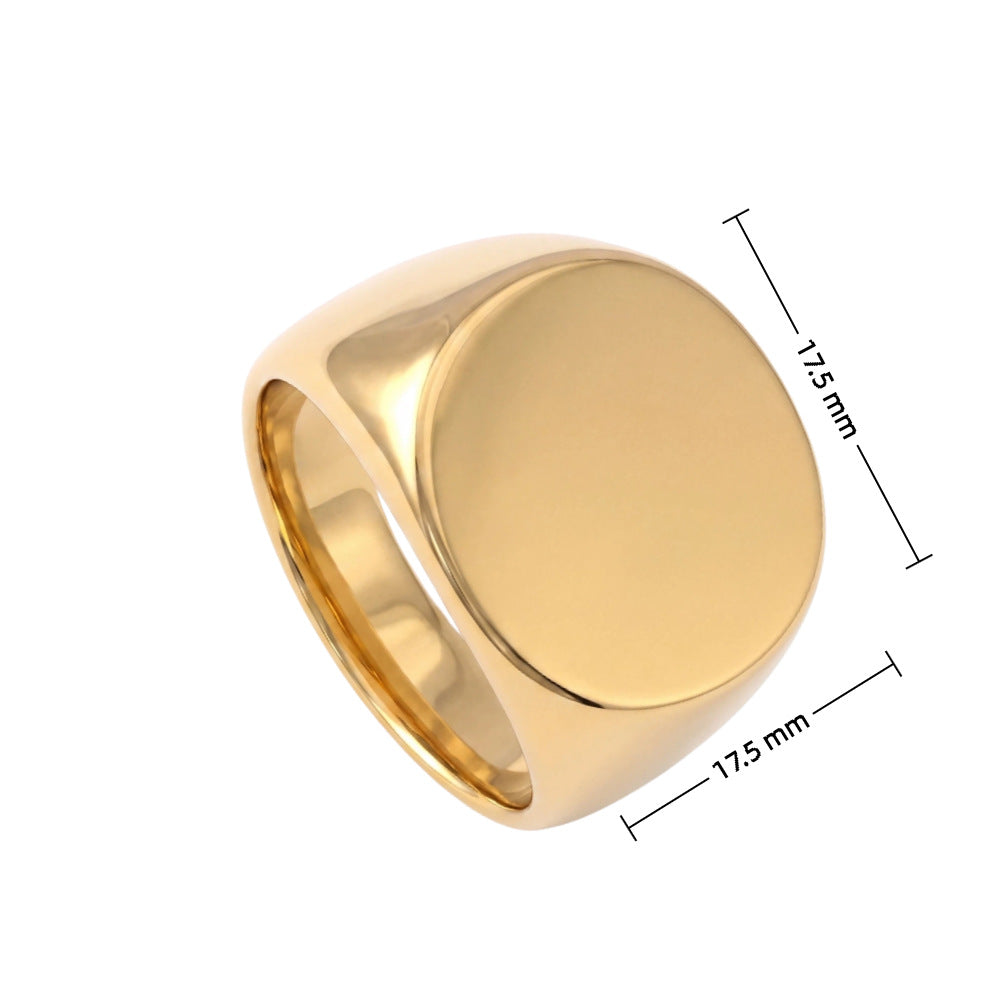 Steel Stainless Can Carve Writing Design Laser Rings