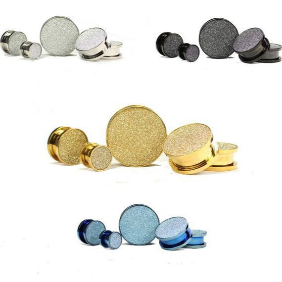 Auricle Stainless Steel Large Surface Frosted Stud Earrings
