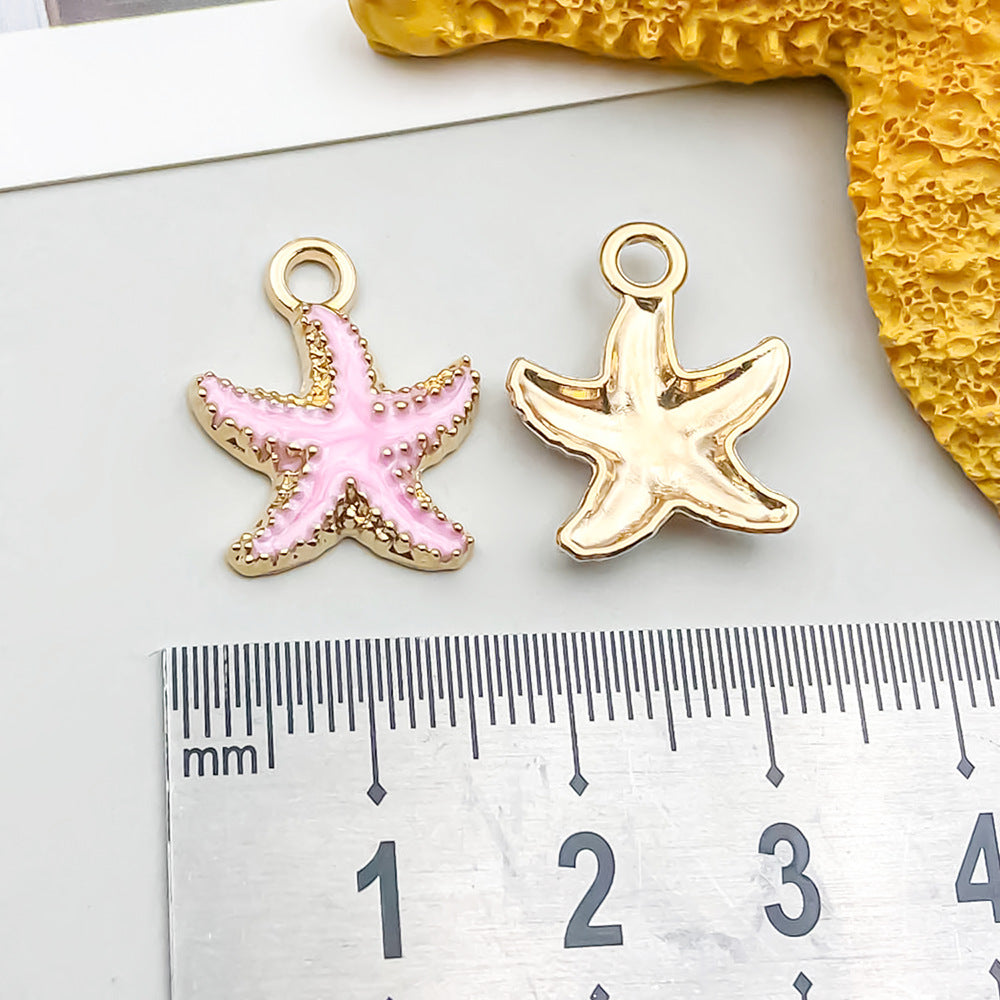 Colorful Oil Alloy Simulation Marine Conch Pendants