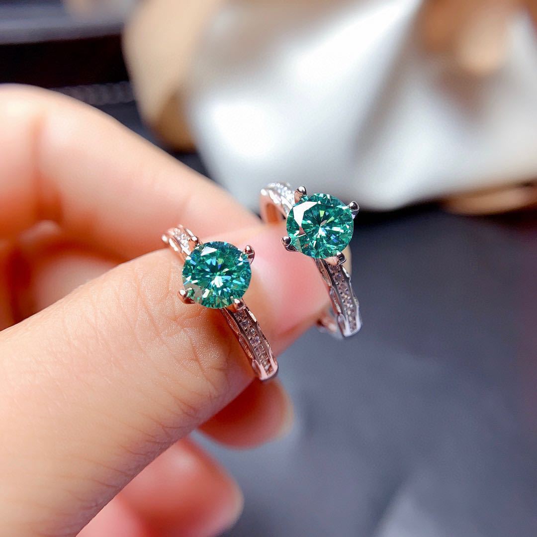 Broadcast Classic Blue-green Zircon Simulation Maldives Rings