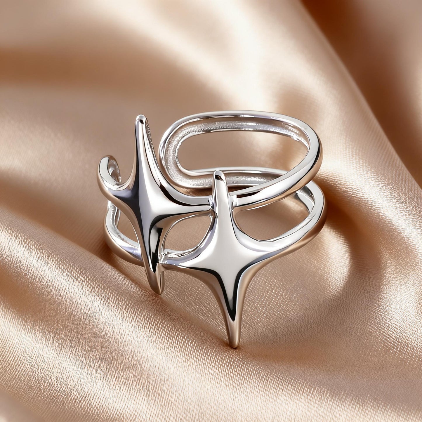 Steel Open-end Niche High-grade Fashion Trend Affordable Luxury Style Ring