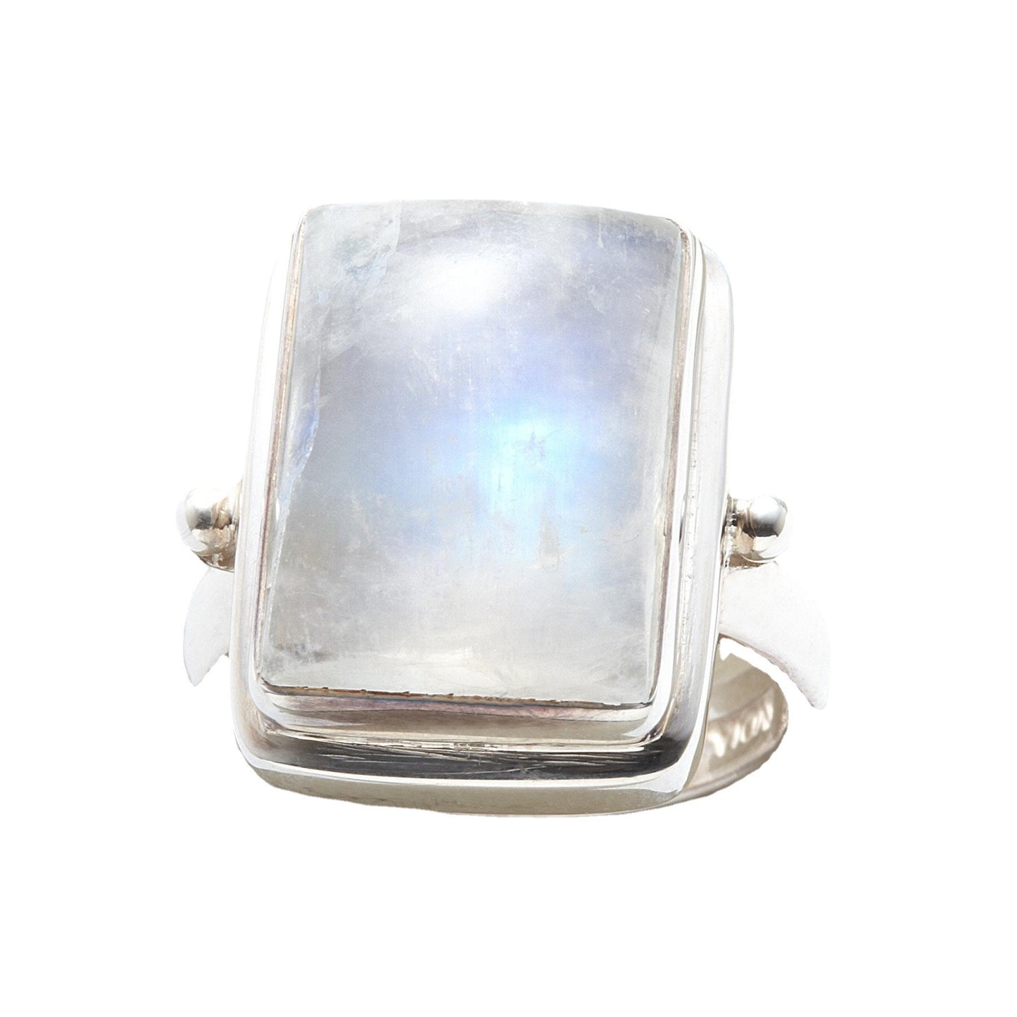 Women's Fashion Antique Natural Gemstone Moonstone Engagement Wedding Rings