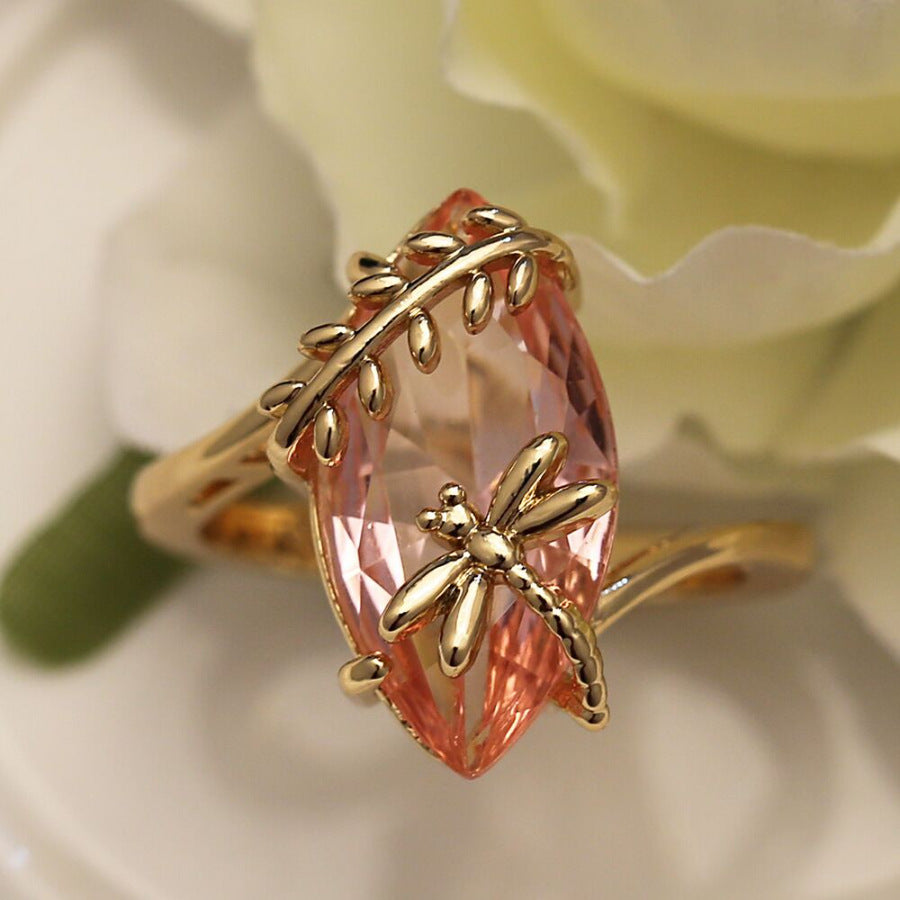 Durable Fashion Dragonfly Point Water Simple Ring