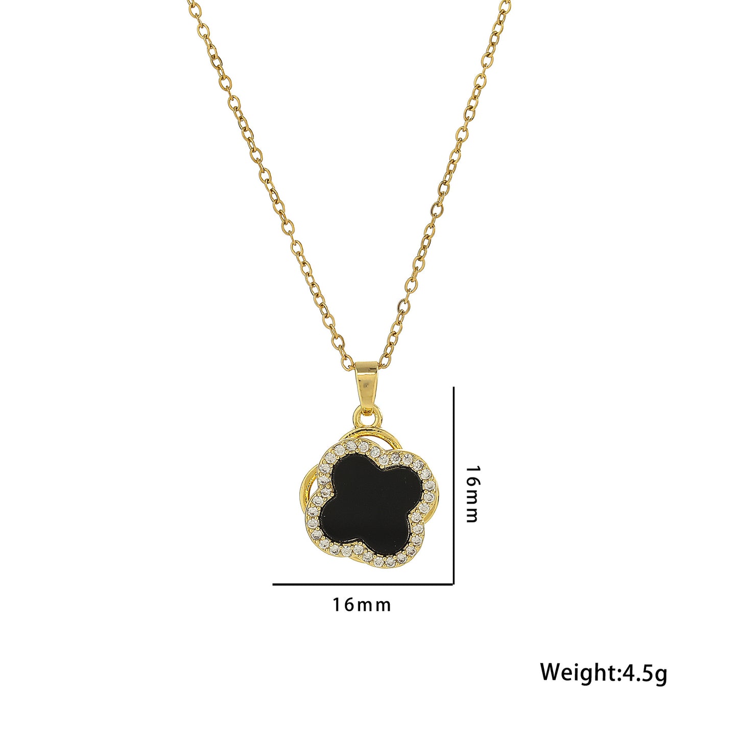 Titanium Steel Rotating Clover Temperament Korean Necklaces