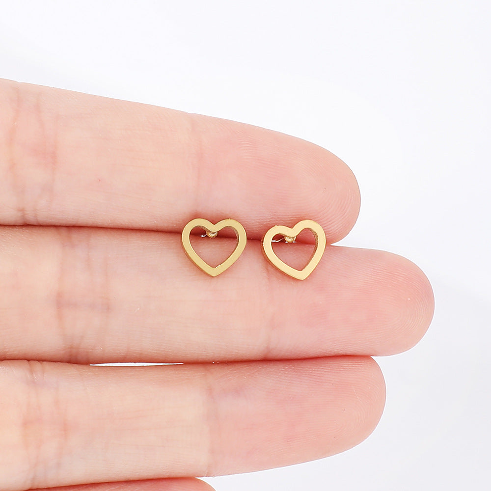 Stainless Steel Fashion Love Shape Simple Rings