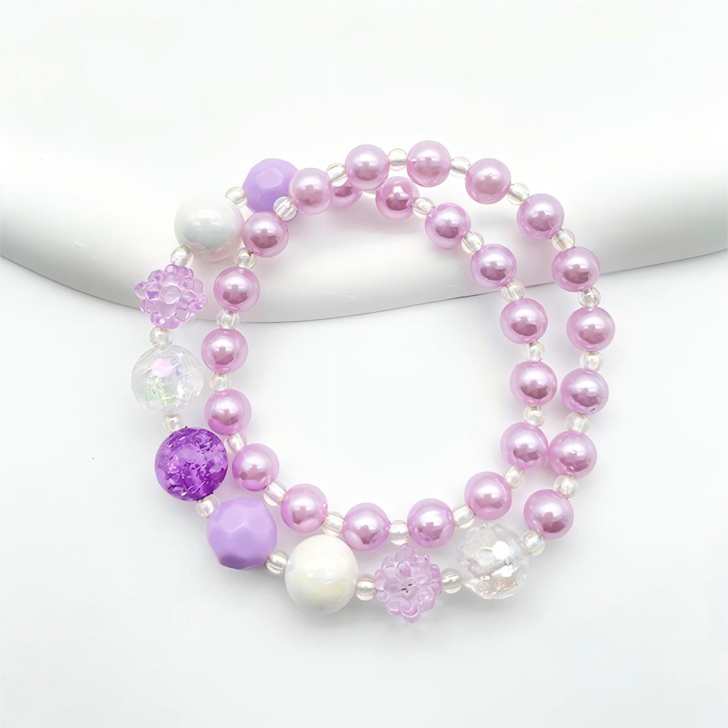 Children's Pearl Acrylic Princess Small Jewelry Bracelets