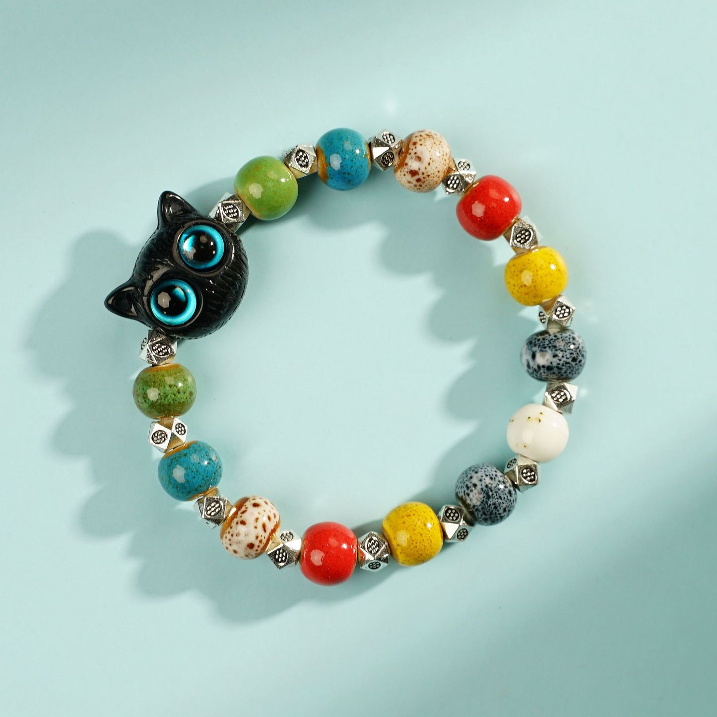 Ceramic Starfish Chinese Cat Carrying Strap Stall Bracelet