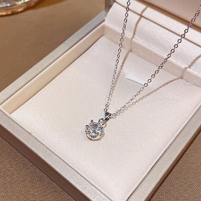 Women's Style Light Luxury Zircon Clavicle Chain Minority Simple Temperament Necklace
