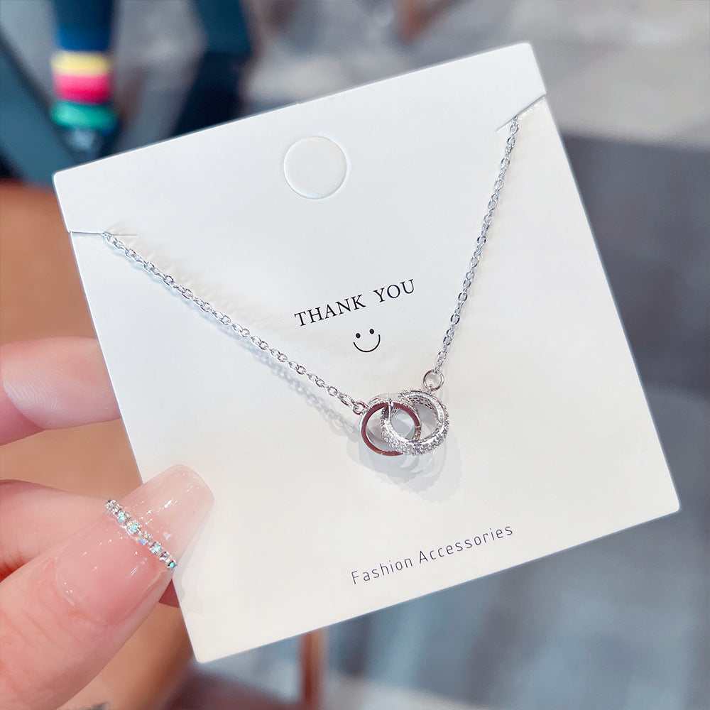 Concentric Sweet Cool Style Simple Light Luxury Niche Design Clavicle Necklaces