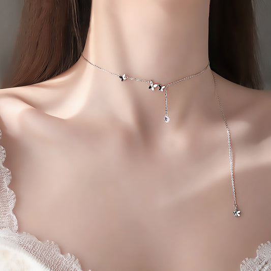 Women's Small Flower Light Luxury Cold Style Necklaces