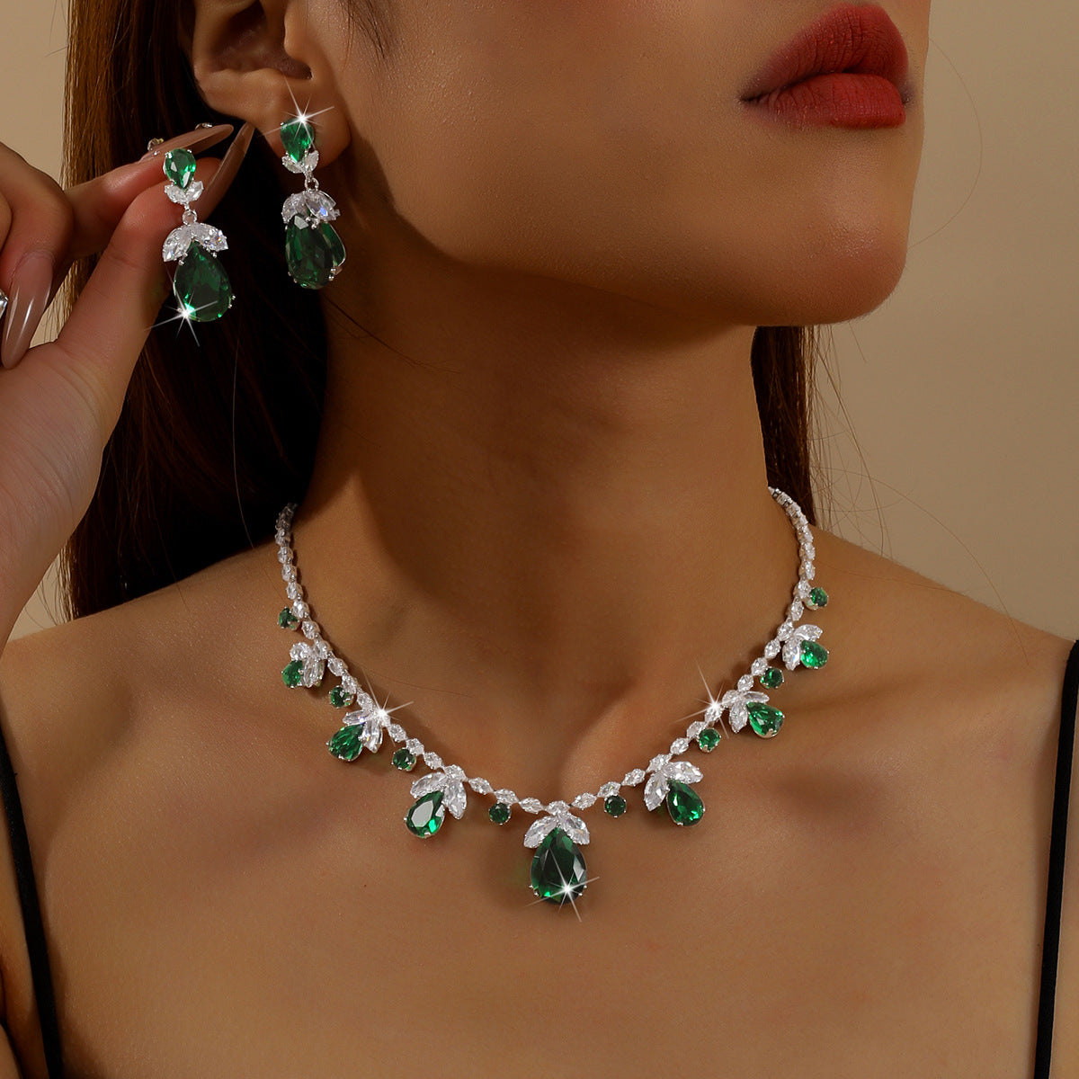 Luxury Light Elegant Zircon Bridal Classic Necklaces