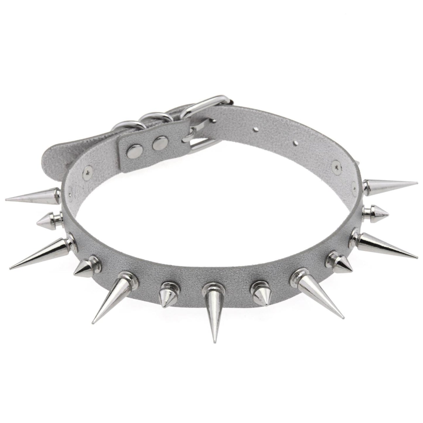 Style Punk Leather Nail Neckband Clavicle Necklaces