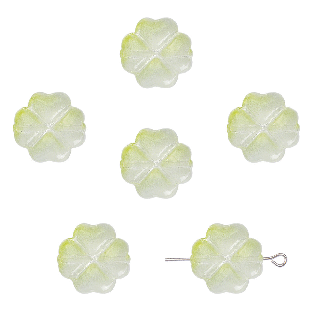 Beautiful Clover Flat Beads Scattered Handmade Jewelry Accessories