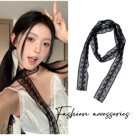 Women's Hair Band Neck Gentle Temperament Bandage Bow Scarf Collar