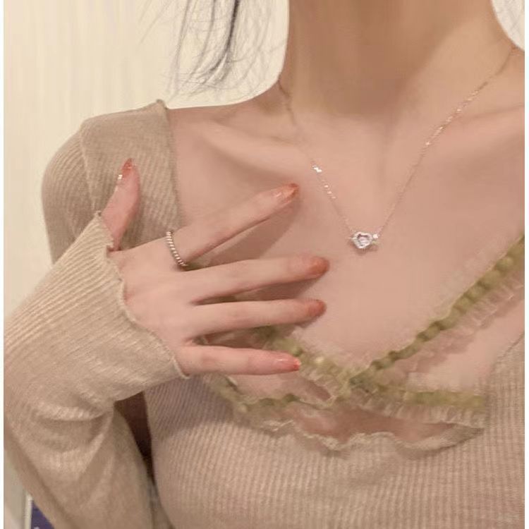 Women's Love For Light Luxury Minority Cold Style Clavicle Chain Design Necklace