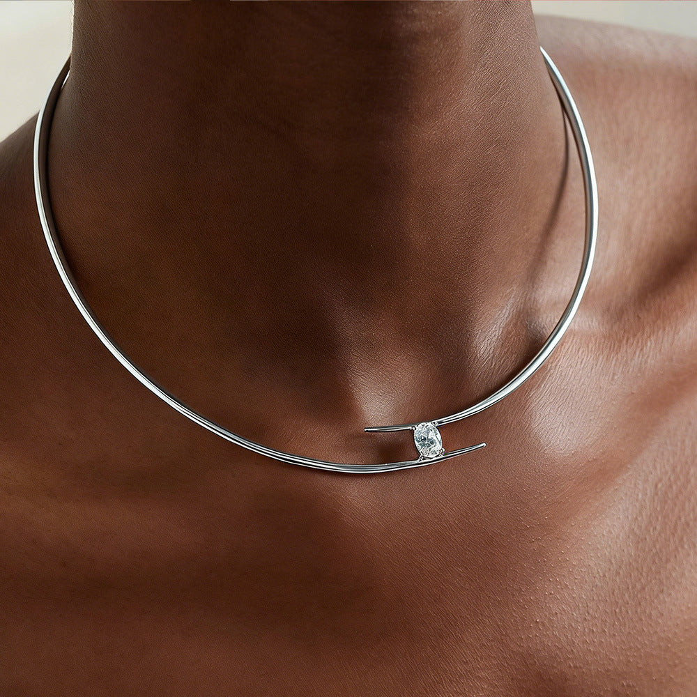 Women's Diamond Open High-grade Party Fashion Alloy Collar