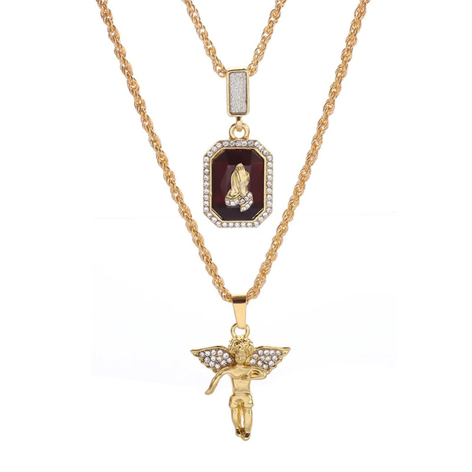 Angel Fashion Charm Hip Hop Rope Pendants
