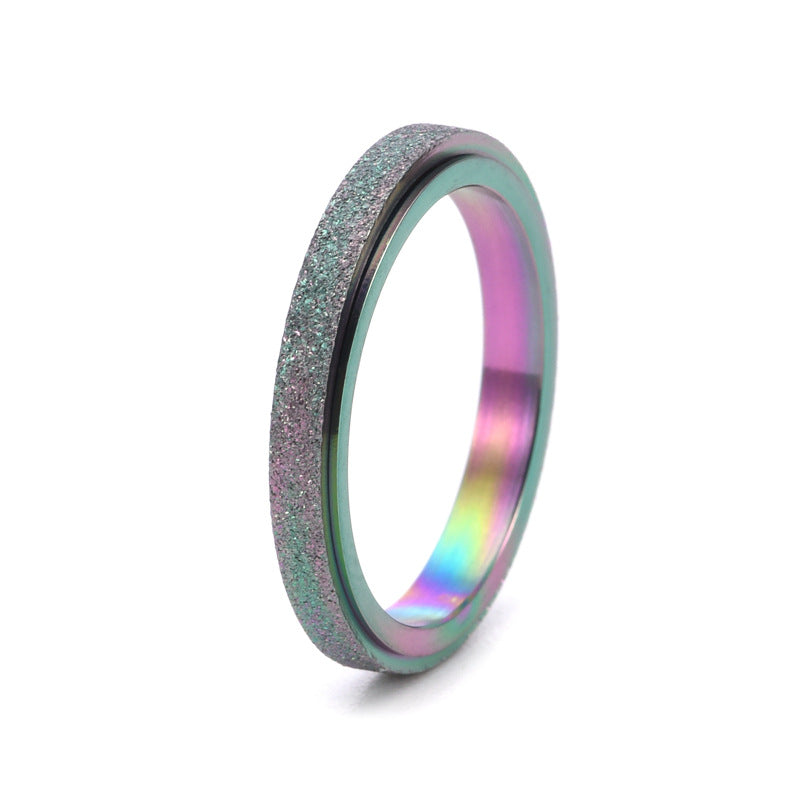 Women's & Men's Frosted Simple Light Luxury Style Engagement Rings