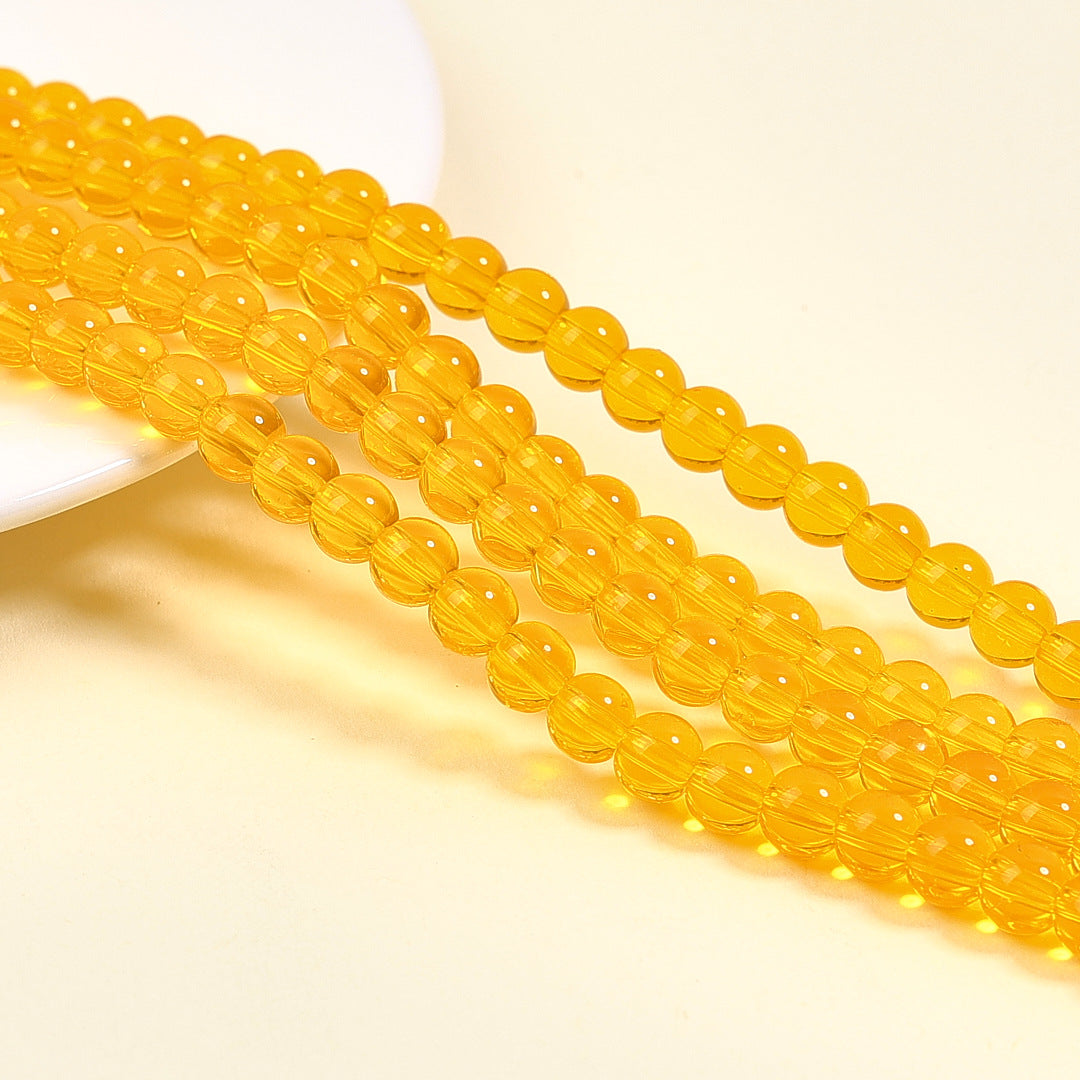 Fashion Glass Bead Transparent Color Imitation Jewelry Accessories