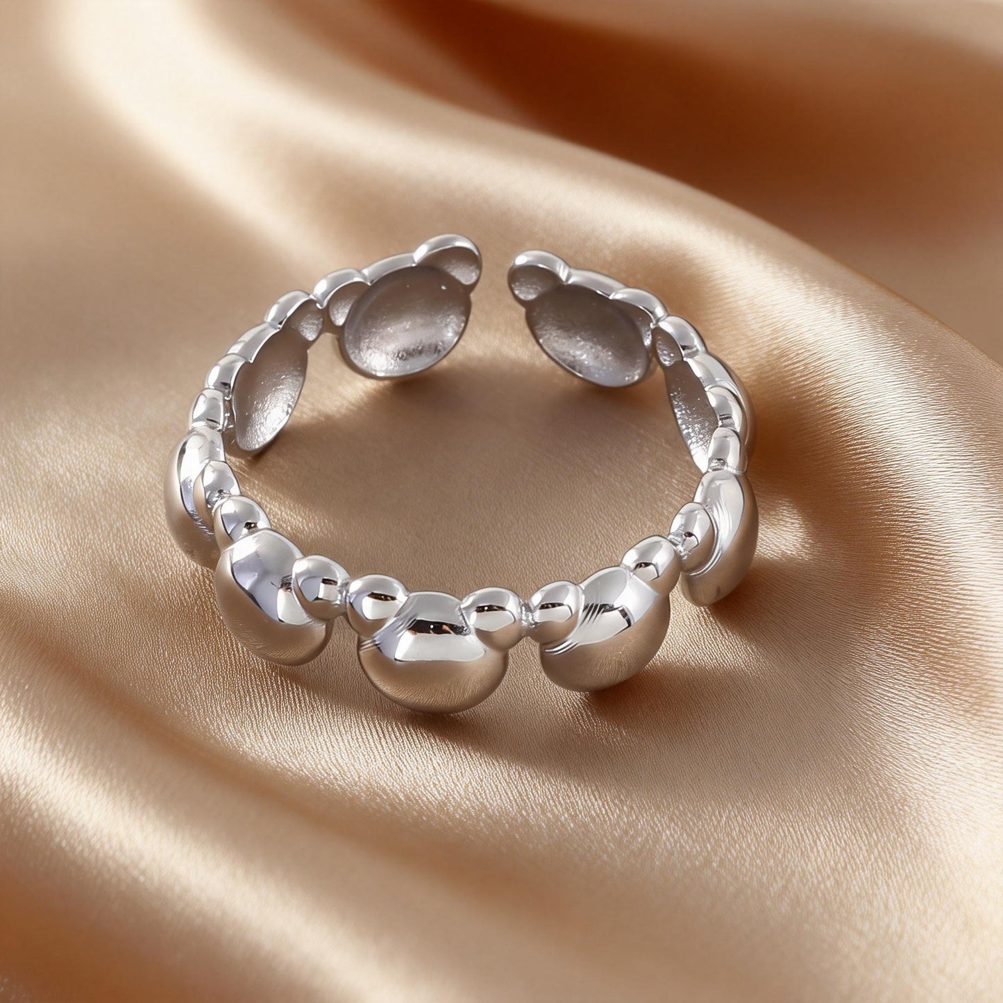 Steel Open-end Niche High-grade Fashion Trend Affordable Luxury Style Ring