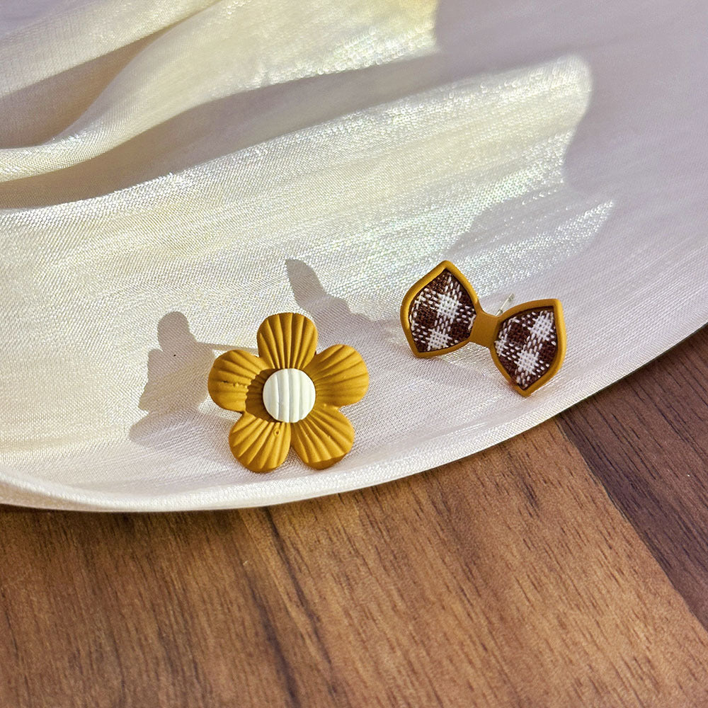 Inlaid Zircon Flower Elegant High-grade Pearl Earrings