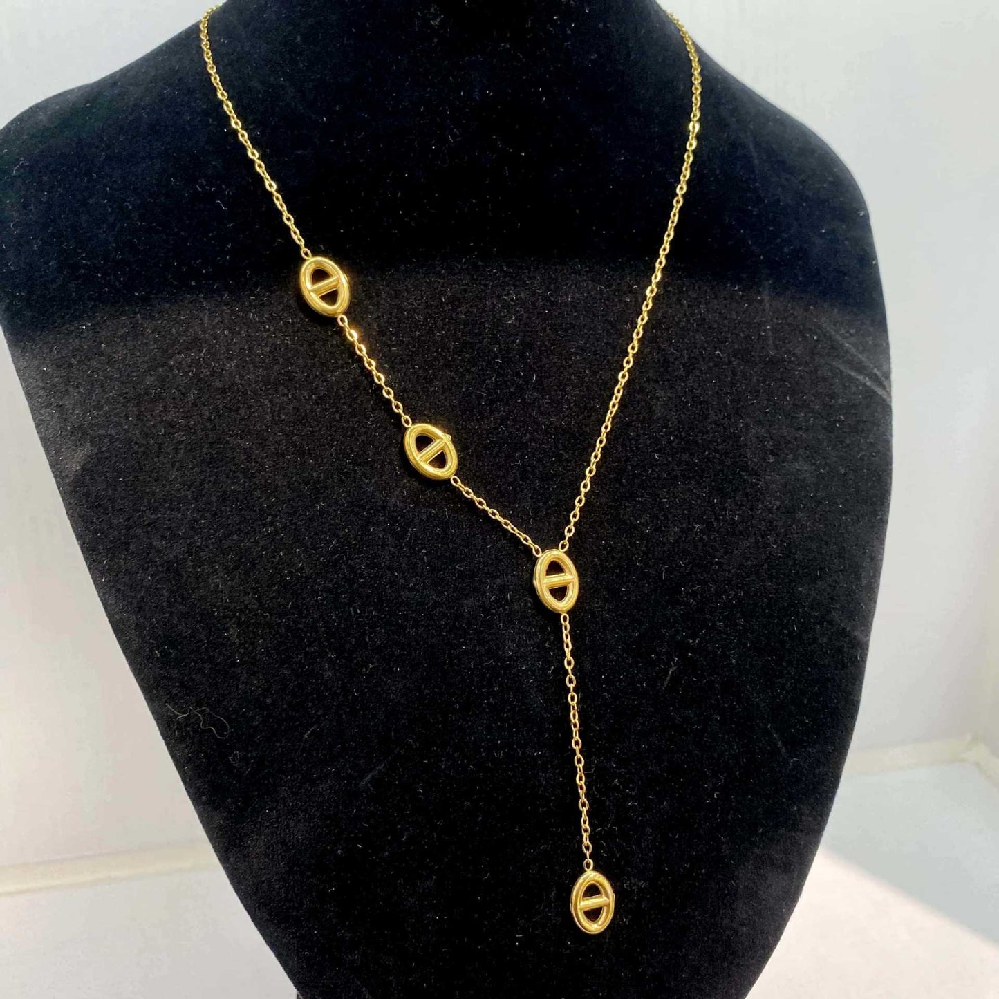Stainless Steel Gold Combination Not Easy To Fade Light Luxury Jewelry Set
