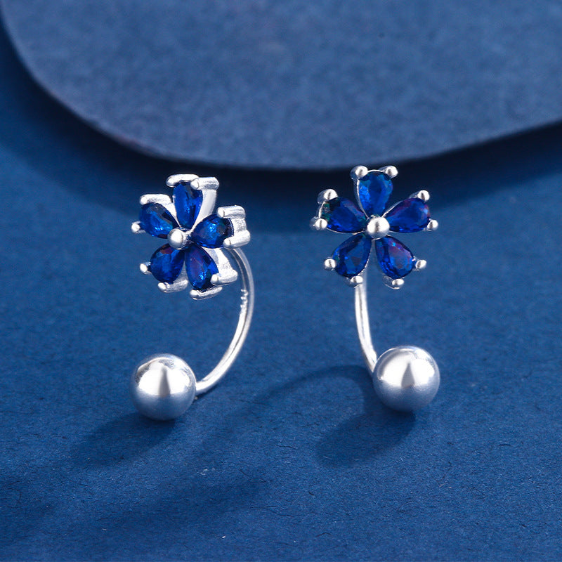 Women's Blue Diamond For Light Luxury Minority Design Stud Earrings