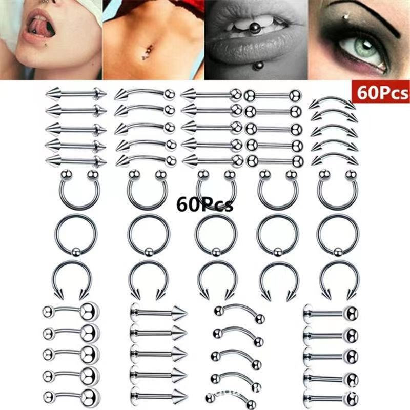 Labret Nose Piercing Jewelry Tongue Pin Earrings