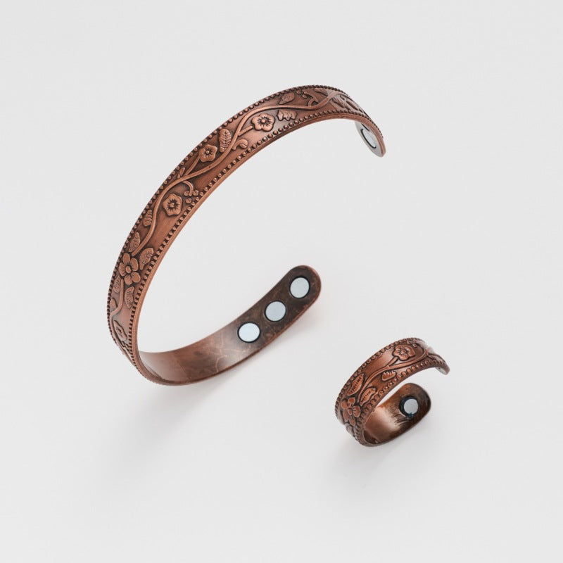 Women's & Men's Blossom Magnet Vintage Flower Adjustable Antique Bracelets