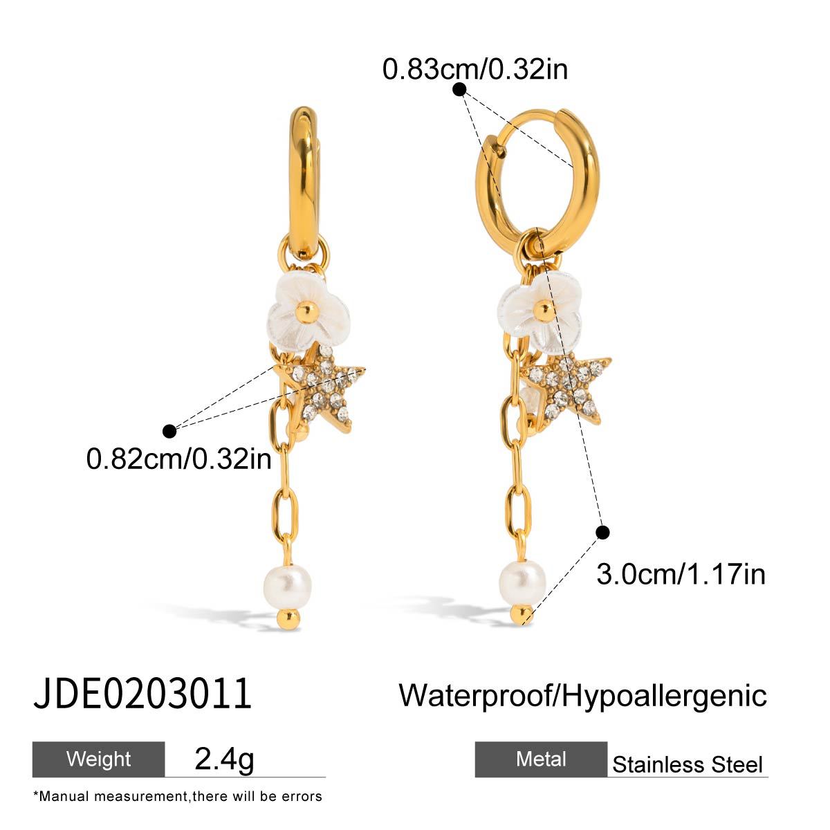 Stainless Steel Pearl Fashion Classic Baroque Earrings