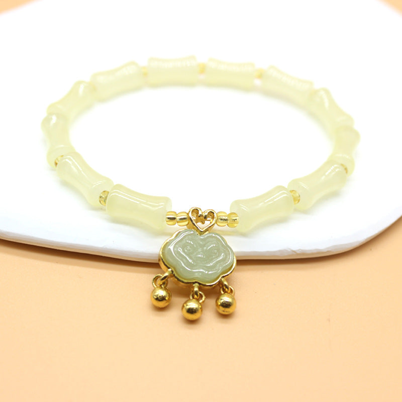 Bamboo Joint Longevity Lock Festival High Creative Girlfriends Bracelet