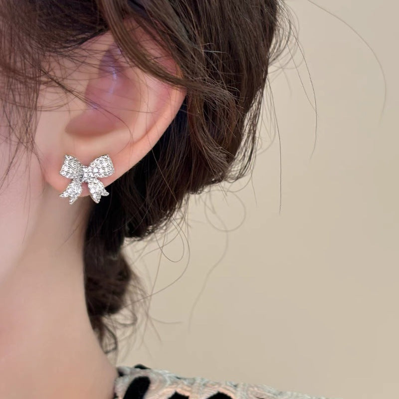 Women's Fashion Bow Minority Simple High-grade Elegant Earrings