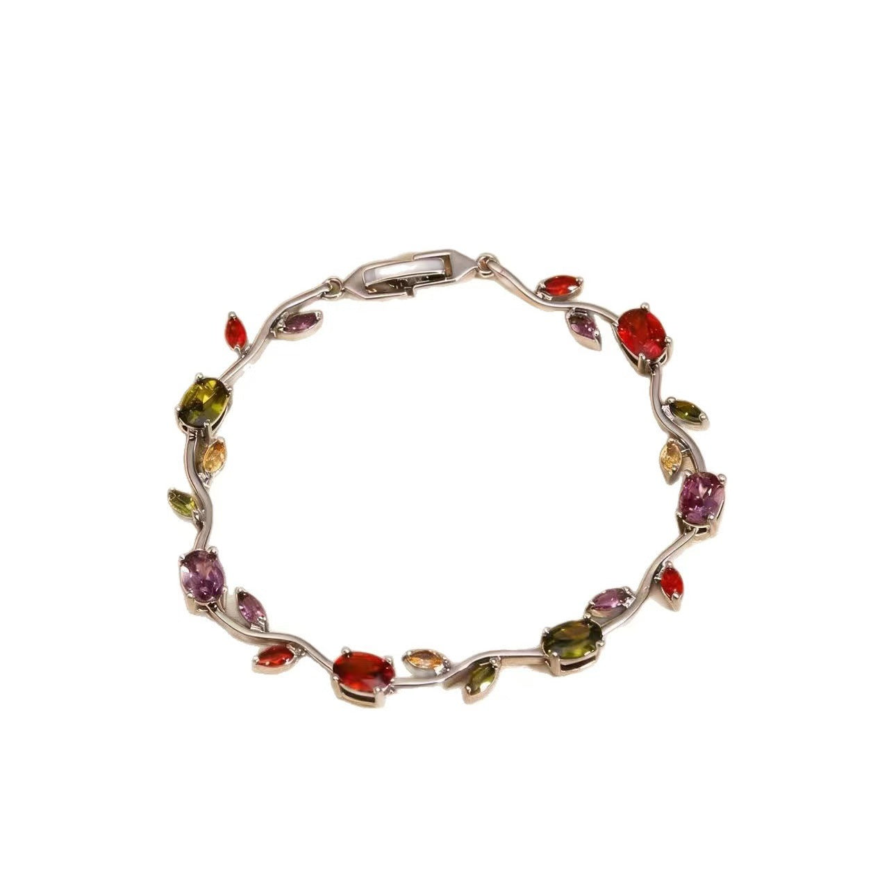 Women's Simple Design Leaf Shape Fashion Temperamental Minority Multicolor Bracelet