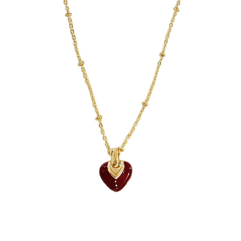 Heart Retro Female Design Sweet High Sense Necklace