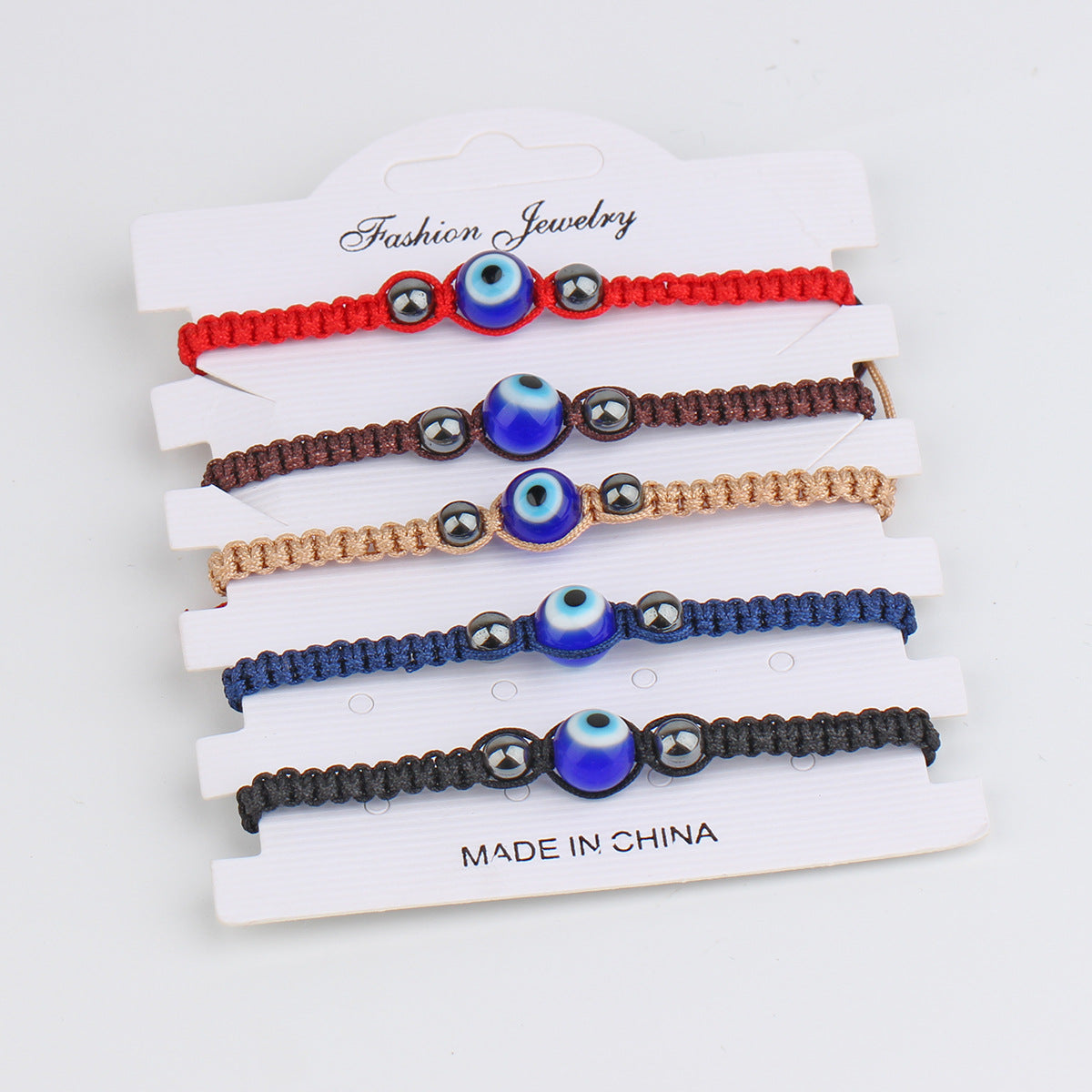 Devil's Eye Adjustable Woven Blue Colored Bracelets