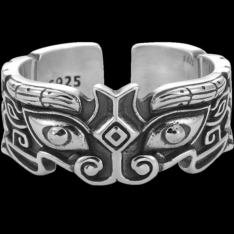 Men's Gluttonous God Beast Domineering Vintage Opening Rings