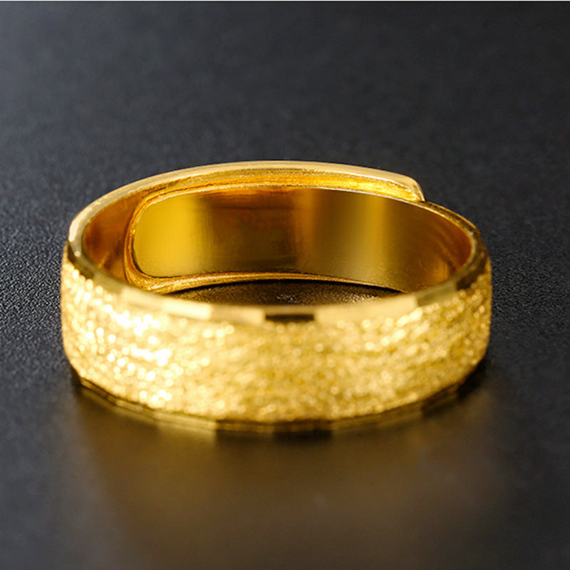Men's Female Personality Fashion High-grade Sand Surface Carven Design Domineering Switchable Rings