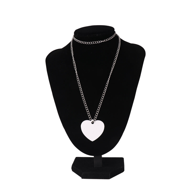 Stainless Steel Dog Tag Back Mirror Personalized Necklace