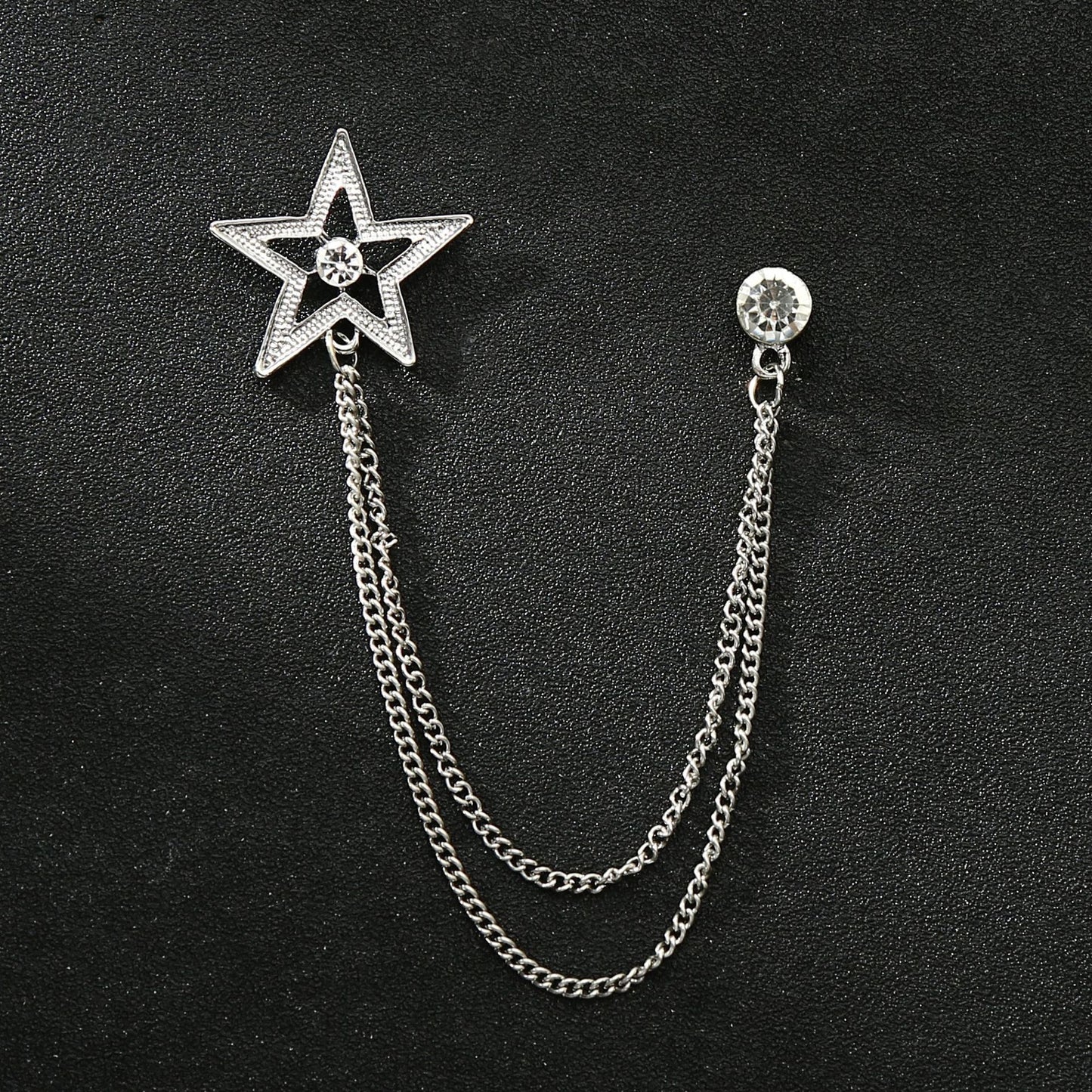 Men's Collar Pin Five-pointed Star Corsage Simple Brooches