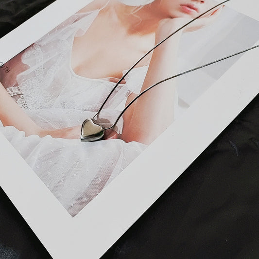 Sier Love Female Temperament Heart-shaped Collarbone Light Luxury Minority Necklaces