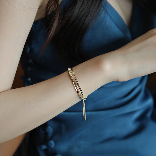 Retro Design Geometric Sequins Style Simple Personality Bracelet