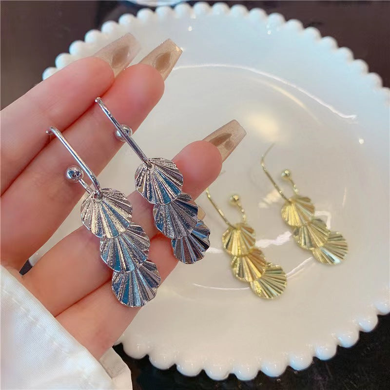 Personalized Design Slim Face French Style Long Sier Needle Metal Rings