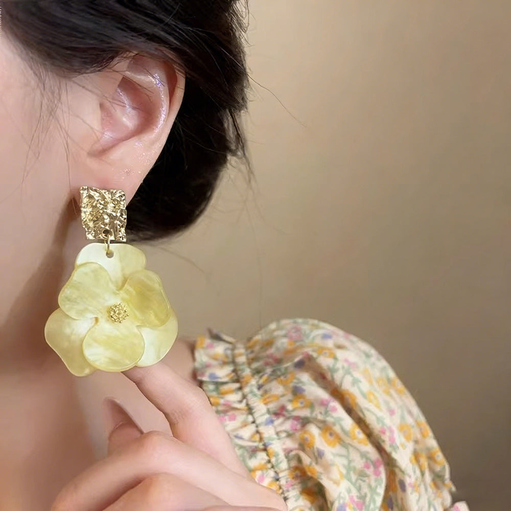 Flower Unique Beautiful Dopamine Super Fairy Sweet Vacation Earrings